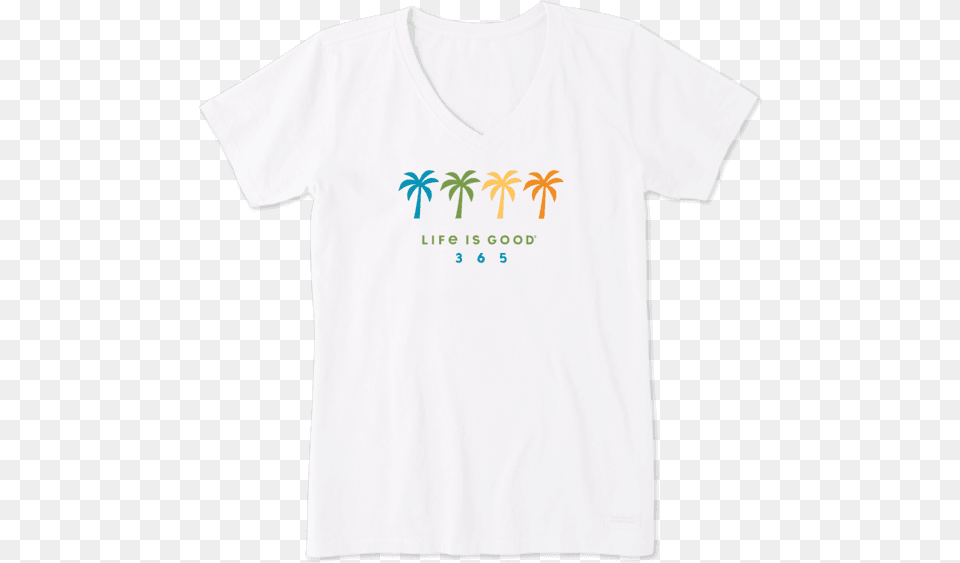 Women S Palm Trees Crusher Vee, Clothing, T-shirt Free Png