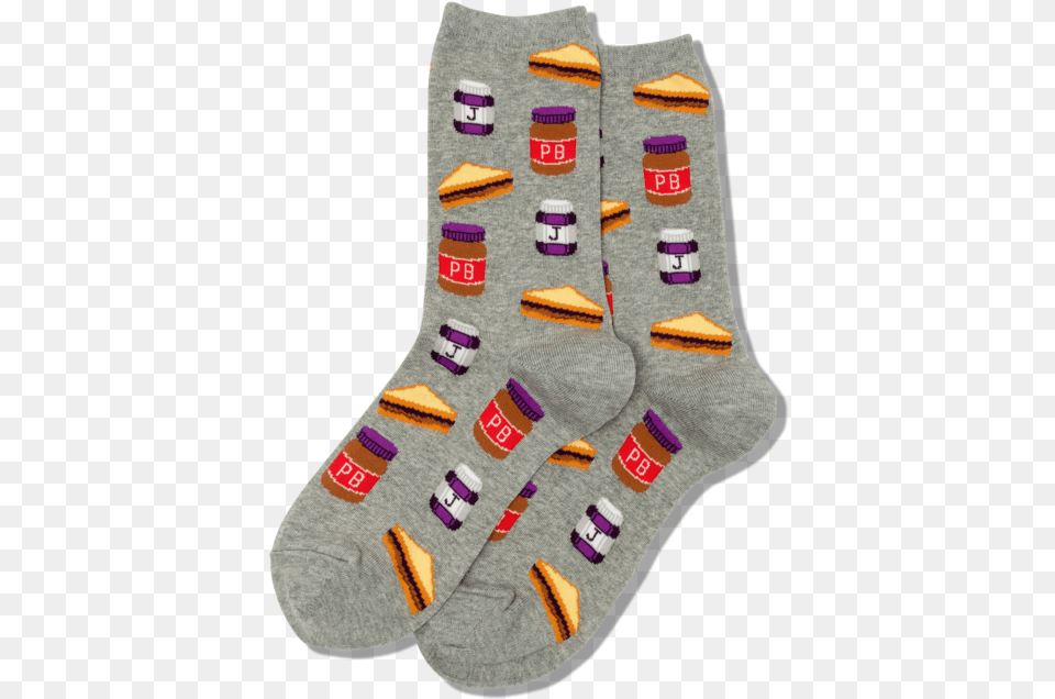 Women S Peanut Butter And Jelly Socksclass Slick Sock, Clothing, Hosiery, Diaper Png