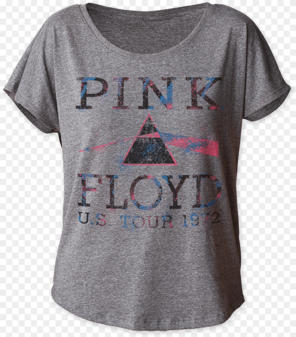 Women S Pink Floyd Us Tour 1972 Dolman T Shirt Active Shirt, Clothing, T-shirt Free Transparent Png