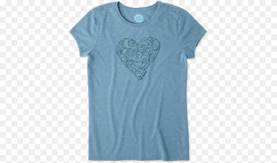 Women S Swirl Heart Sweet Tee Active Shirt, Clothing, T-shirt Free Png Download