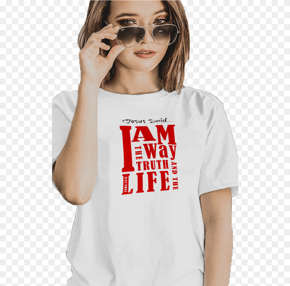 Women S T Shirt Girl, Accessories, Clothing, T-shirt, Sunglasses Png Image