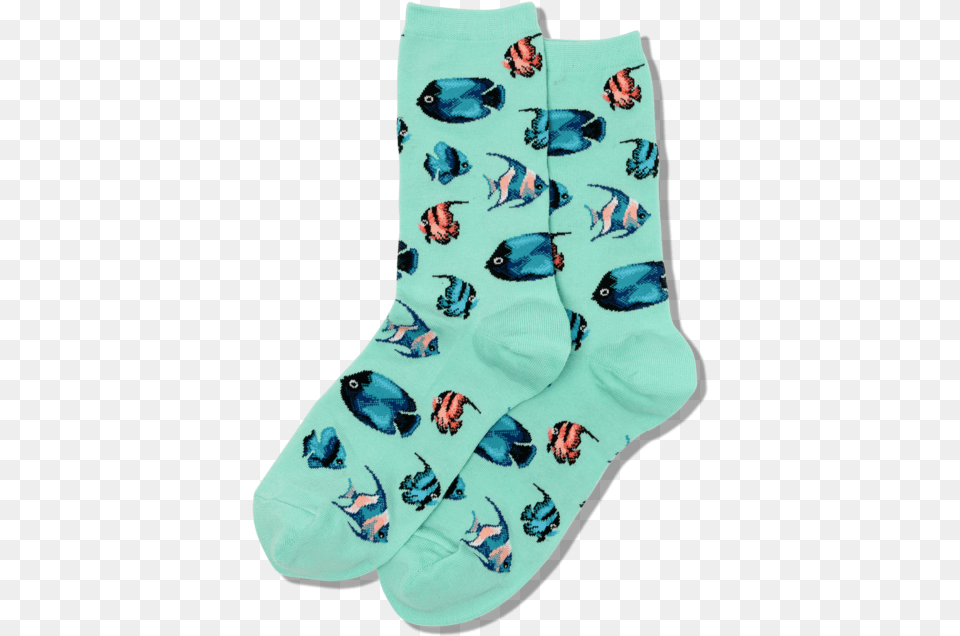 Women S Tropical Fish Crew Socksclass Slick Lazy Sock, Clothing, Hosiery, Baby, Person Free Transparent Png