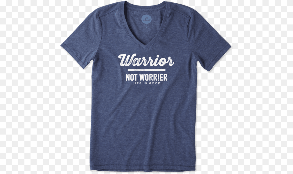 Women S Warrior Not Worrier Cool Vee Active Shirt, Clothing, T-shirt Free Png Download