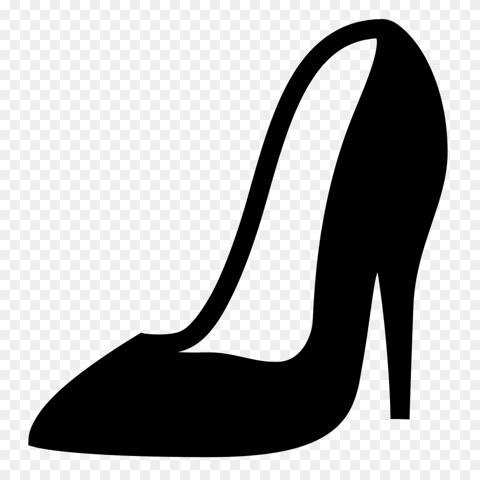 Women Shoe Diagonal View Filled Icon, Gray Free Transparent Png