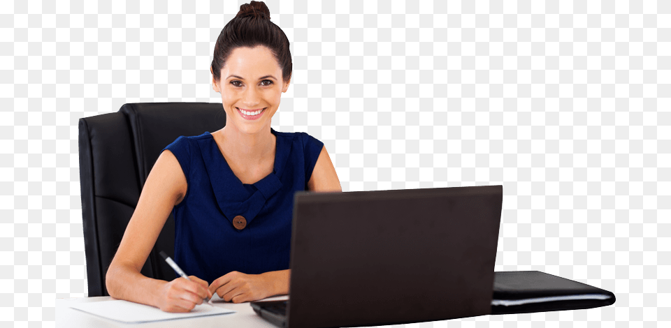 Women Smiling At Work, Pc, Computer, Electronics, Laptop Png Image