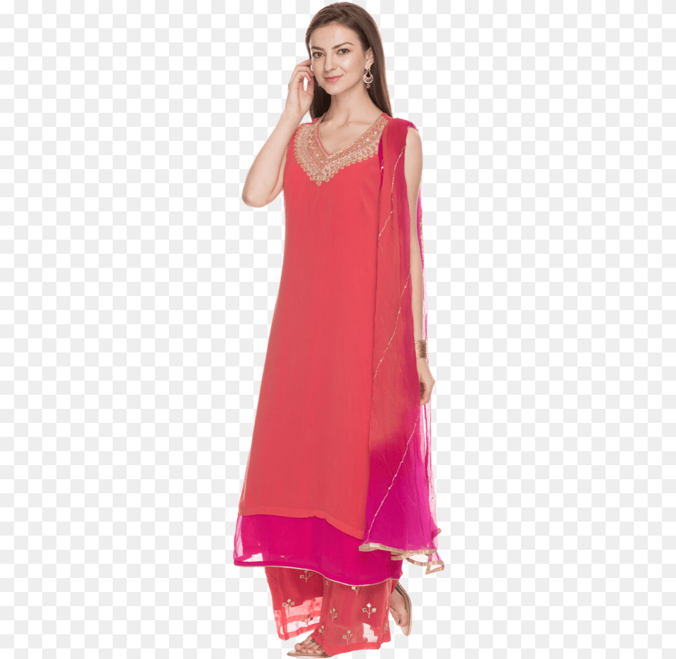 Women Solid Palazzo Suit Gown, Adult, Person, Formal Wear, Female Png Image