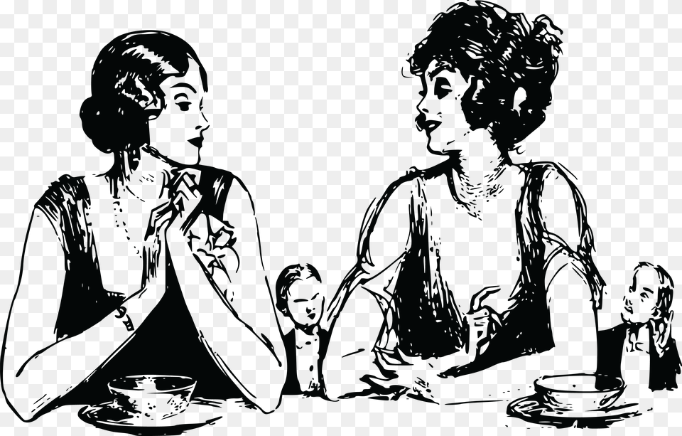 Women Speaking Woman Talking Clipart, Art, Person, Cutlery, Drawing Png
