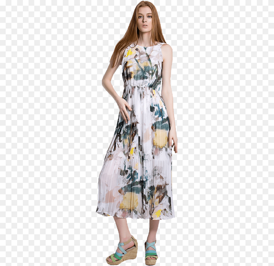 Women Stylish Floral Maxi Dress Floral Dress Women, Adult, Person, Formal Wear, Woman Free Transparent Png