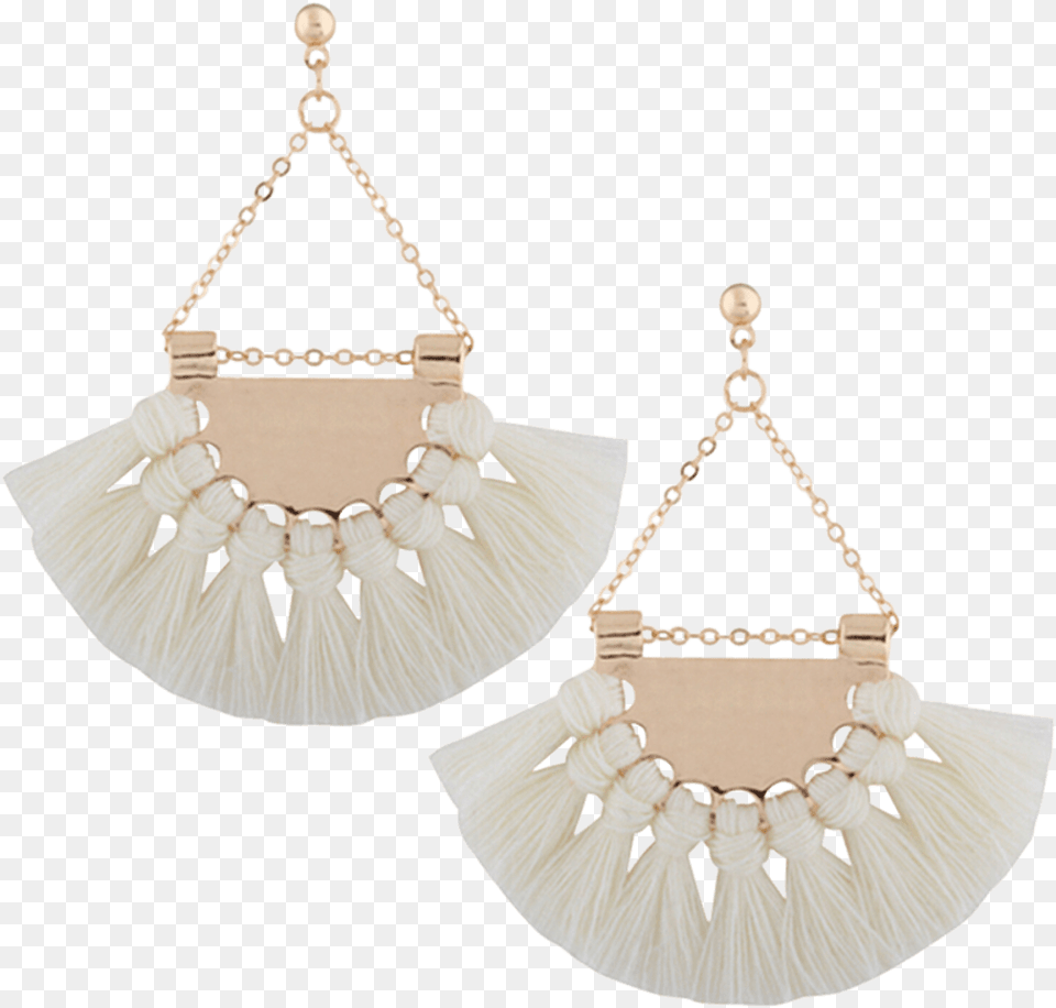 Women Tassels Crystal Hoop Dangle Long Tassel Drop Earrings Tassel For Girlsl, Accessories, Earring, Jewelry, Necklace Free Png