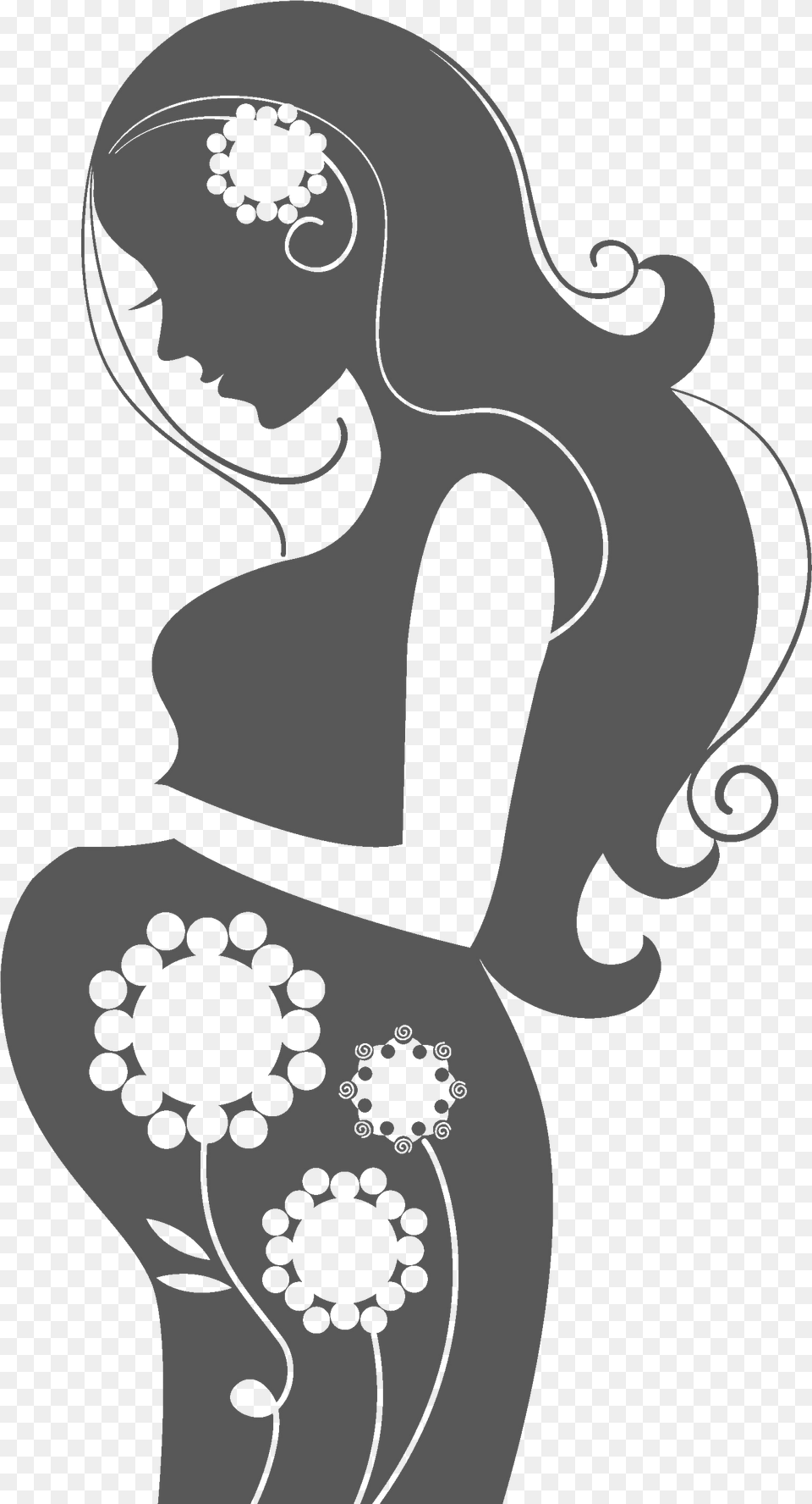 Women Transparent Pregnant Happy Birthday Pregnant Lady, Art, Graphics, Stencil, Floral Design Png Image