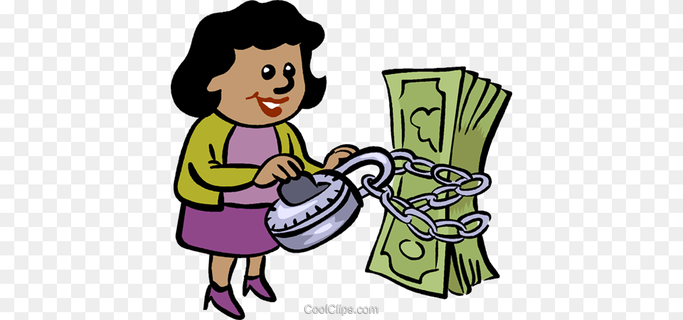 Women Trying To Unlock Money Royalty Vector Clip Art, Baby, Person, Face, Head Free Transparent Png