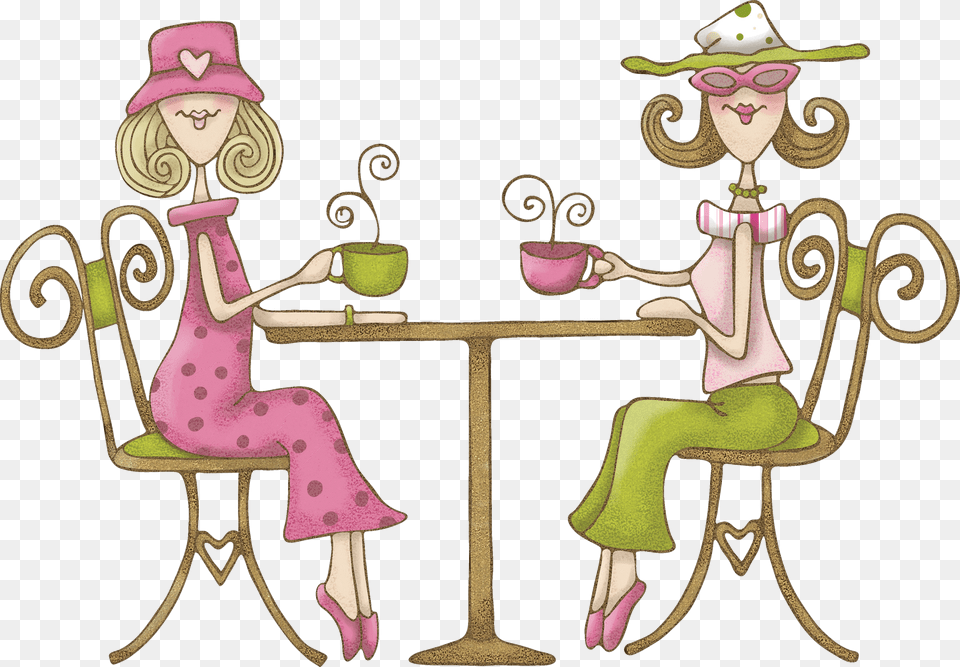 Women Tuesday Club Results Ladies High Tea Cartoon, Architecture, Room, Indoors, Hat Png Image