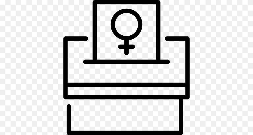 Women Voting Clipart Collection, Gray Free Png