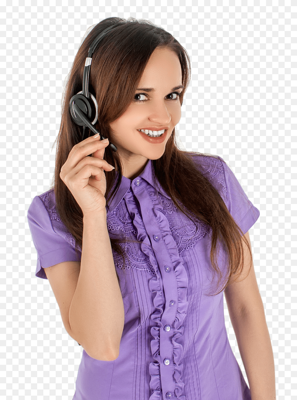 Women Wearing Headset Image, Blouse, Clothing, Adult, Person Free Png Download