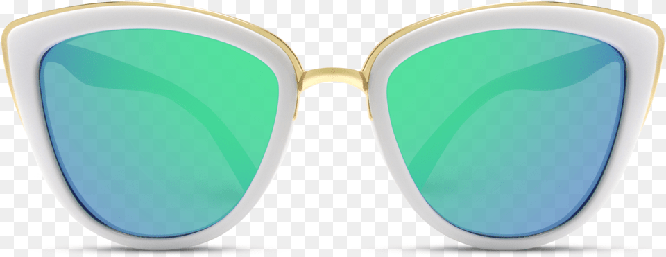 Women White Cat Eye Sunglasses Mirror Green Women Plastic, Accessories, Glasses, Goggles Png