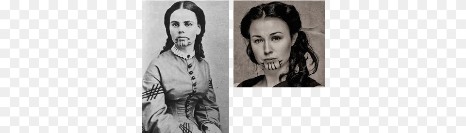 Women With Indian Tattooes Blue Tattoo The Life Of Olive Oatman Book, Person, Face, Portrait, Head Png