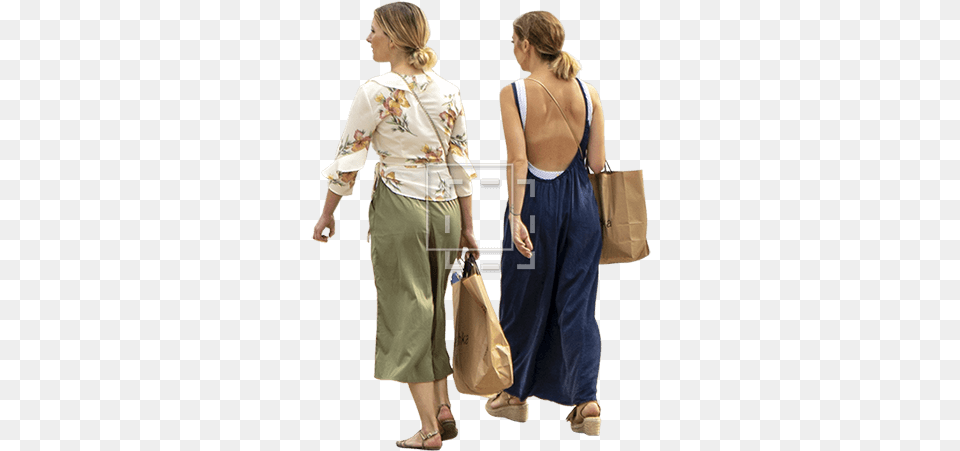 Women With Shopping Bags And Flowing Summer Clothes Entourage People Shopping, Accessories, Person, Handbag, Female Png Image