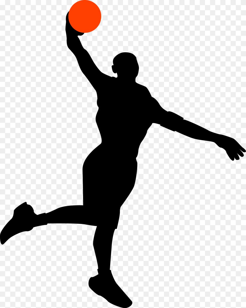 Womens Basketball Silhouette Wall Decal Basketball Player Shooting Clipart, Adult, Person, Man, Male Free Png Download