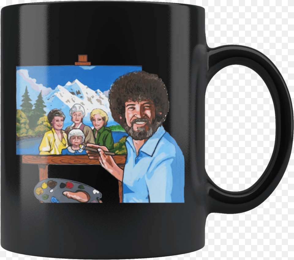 Womens Bob Ross T Shirts, Adult, Person, Man, Male Png Image