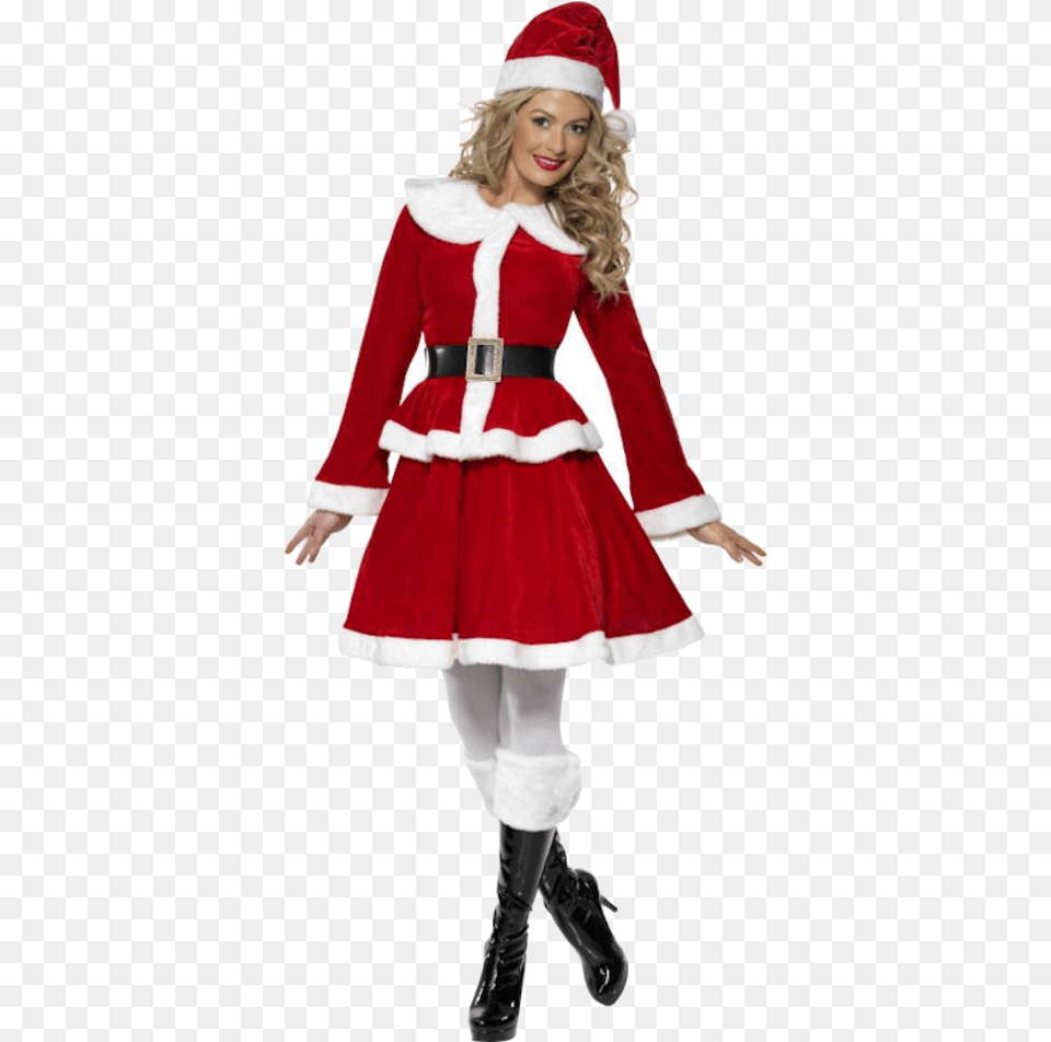 Womens Christmas Themed Dresses, Clothing, Person, Costume, Cape Free Png