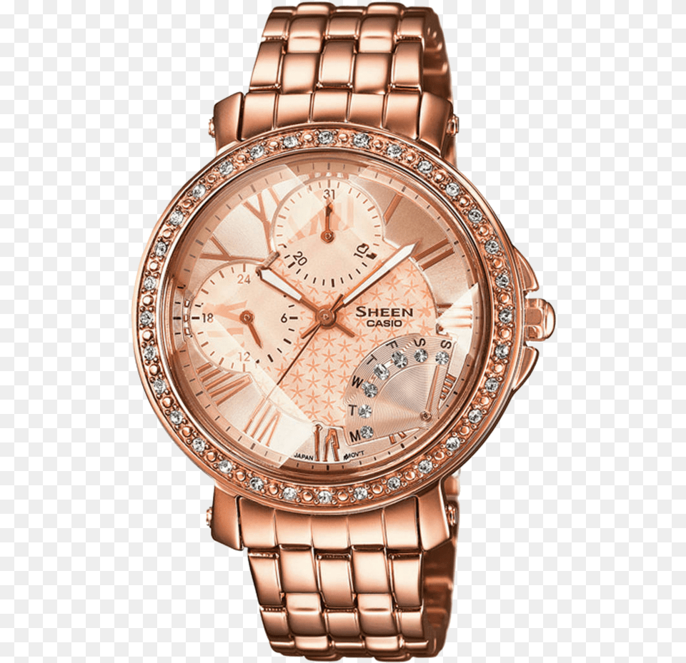 Womens Chronograph Watch Sx143 Guess Watches Pink Gold, Arm, Body Part, Person, Wristwatch Free Png Download