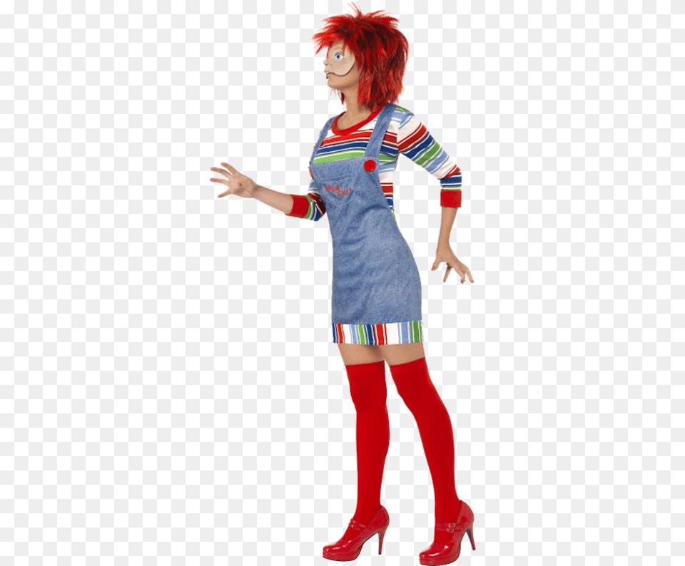 Womens Chucky Costume, Clothing, Person, Child, Female Png