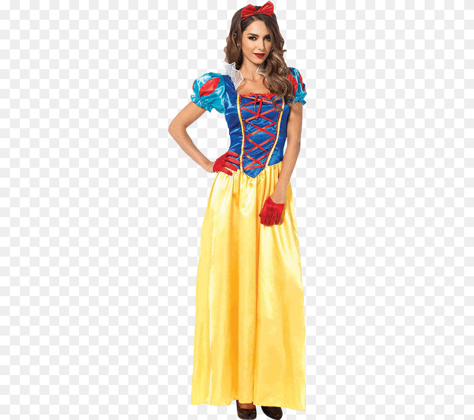 Womens Classic Snow White Costume Womens Snow White Costume, Clothing, Person, Adult, Female Free Transparent Png