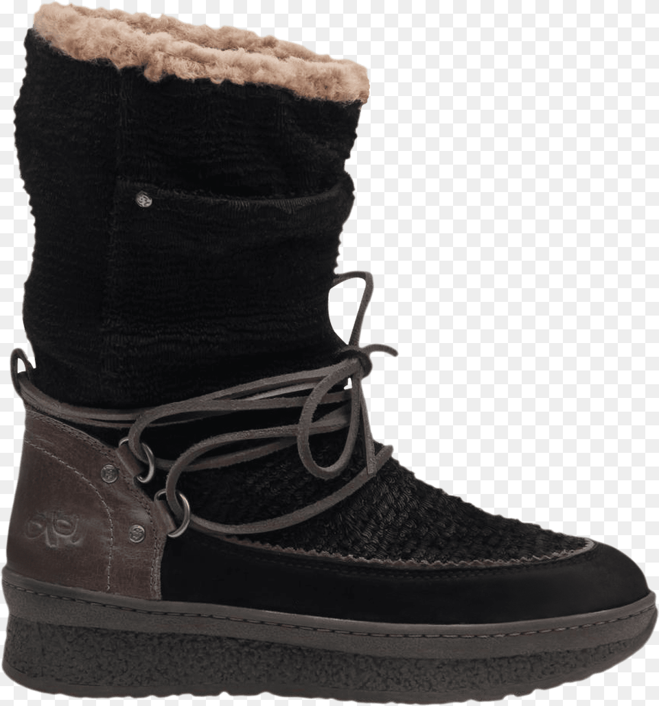 Womens Cold Weather Boot Slope In Black Side View Snow Boot, Clothing, Footwear, Shoe, Sneaker Free Png Download