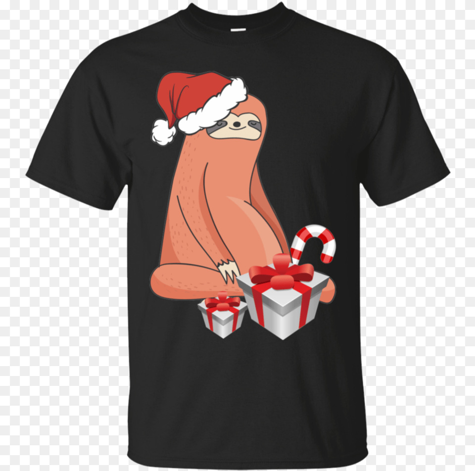 Womens Cute Sloth In Santa Hat Christmas Cartoon Funny K 12 Hoodie Melanie Martinez, Clothing, T-shirt, Face, Head Free Png