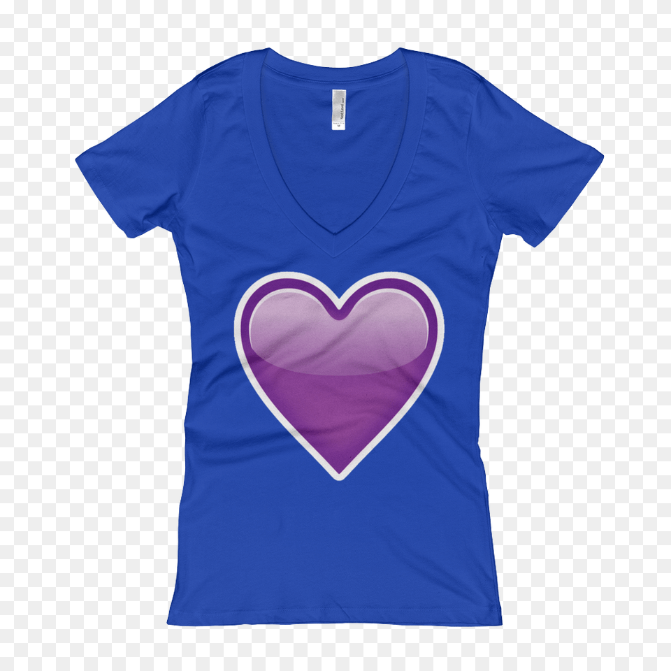 Womens Emoji V Neck, Clothing, T-shirt, Shirt, Heart Free Png