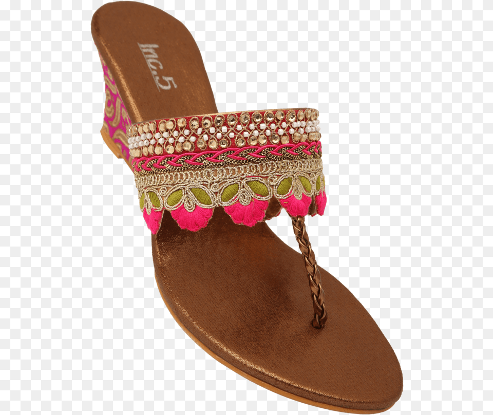 Womens Ethnic Slipon Flat Chappal Flat Chappal For Ladies, Clothing, Footwear, Sandal Png