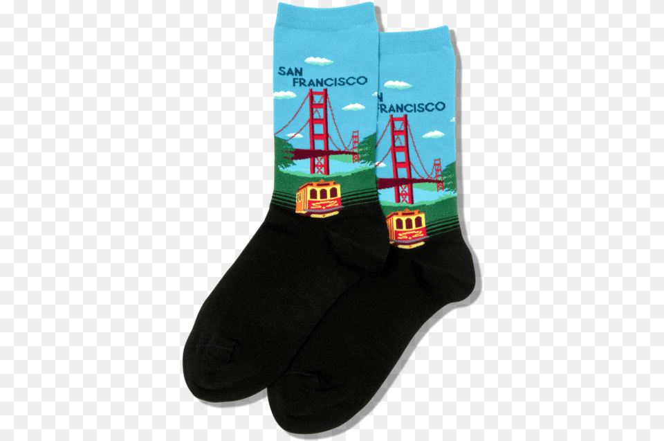 Womens Golden Gate Bridge Socksclass Slick Lazy, Clothing, Hosiery, Sock, Baby Png Image