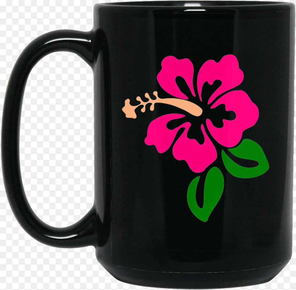 Womens Hawaiian Hibiscus Flower Island Beach Vacation Hawaii Flower Design On T Shirts, Cup, Plant, Beverage, Coffee Free Png Download