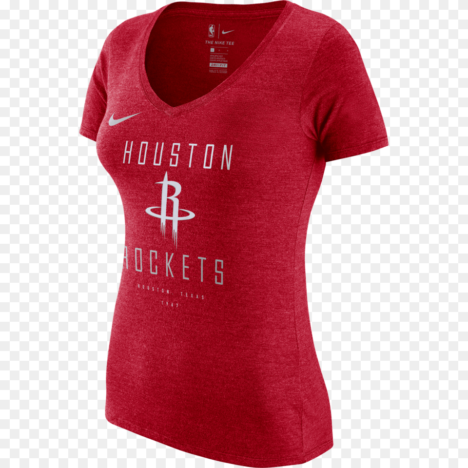 Womens Houston Rockets Nike Hou Logo Tee Rocketsshop, Clothing, T-shirt, Shirt Free Png