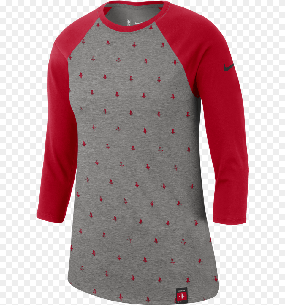 Womens Houston Rockets Nike Sleeve Long Sleeve, Clothing, Long Sleeve, Shirt, Person Free Transparent Png