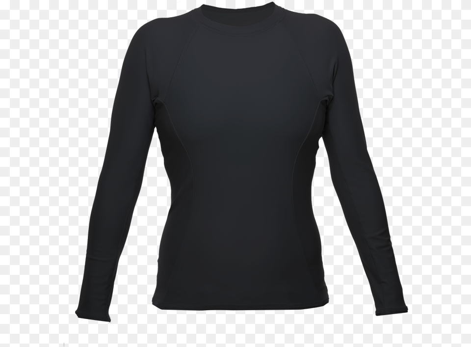 Womens Long Sleeve Rash Guard Black Long Sleeved T Shirt, Clothing, Long Sleeve, T-shirt Free Png