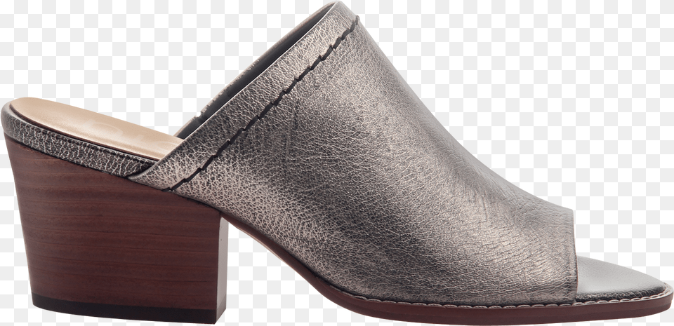 Womens Mule Slide Carolina In Pewter Side View Women Shoes Side View, Clothing, Footwear, Shoe, Clogs Png Image