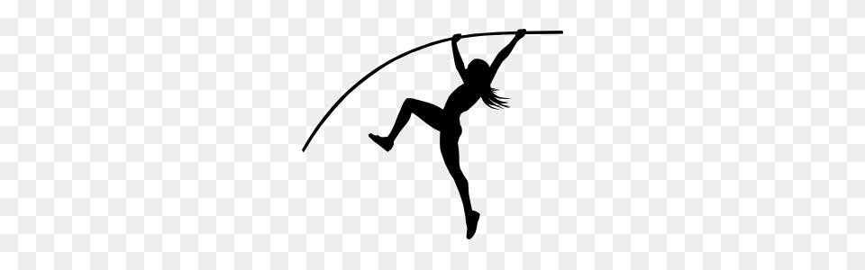 Womens Pole Vaulter Sticker, Acrobatic, Track And Field, Sport, Pole Vault Free Transparent Png