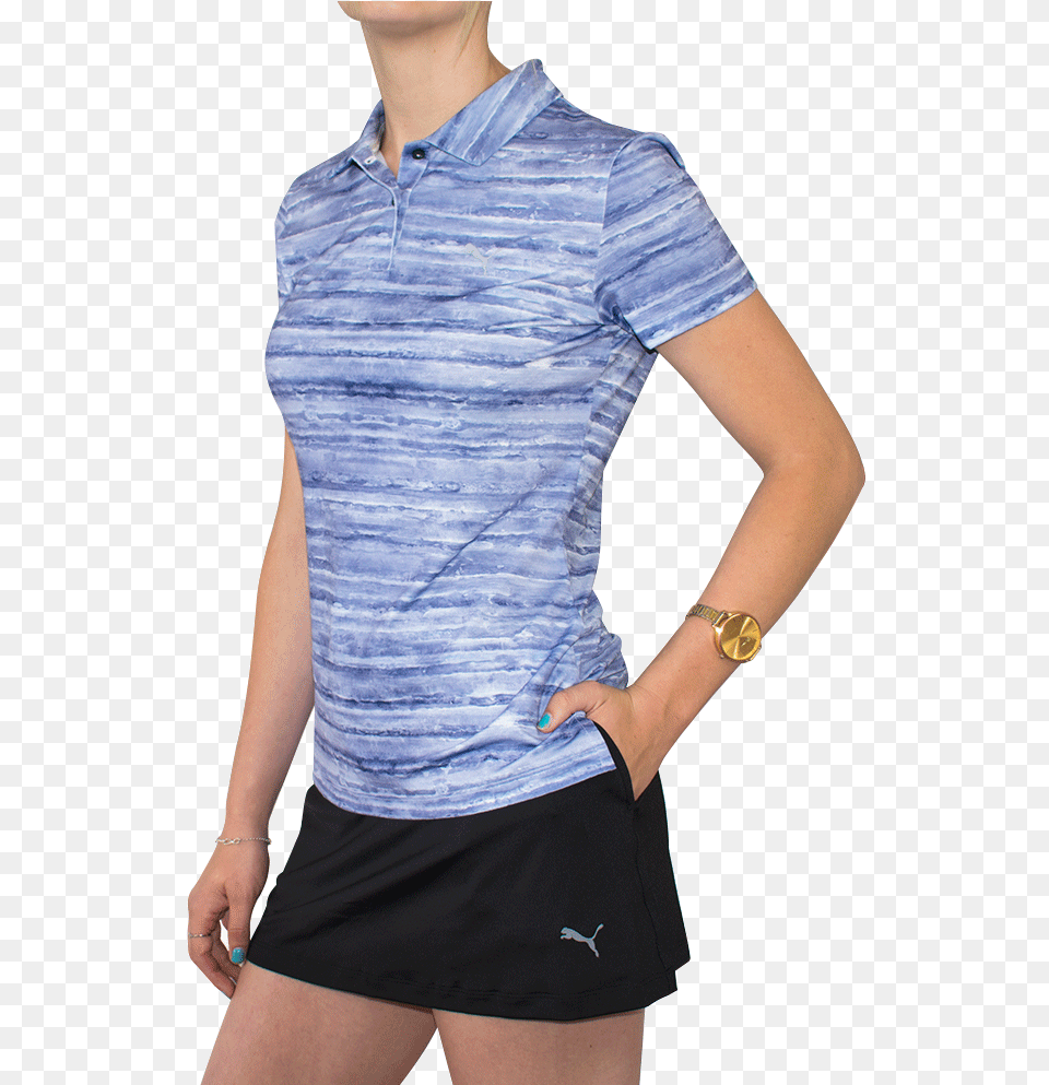 Womens Puma Watercolour Golf Shirt Watercolor Painting, Blouse, Clothing, Skirt, Miniskirt Png Image