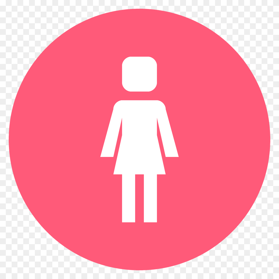 Womens Room Emoji Clipart, Sign, Symbol, Disk, Road Sign Png Image