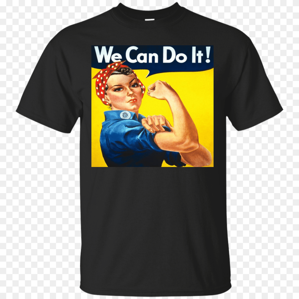 Womens Rosie The Riveter We Can Do It Retro Menwomen T Shirt, Clothing, T-shirt, Adult, Female Free Png Download