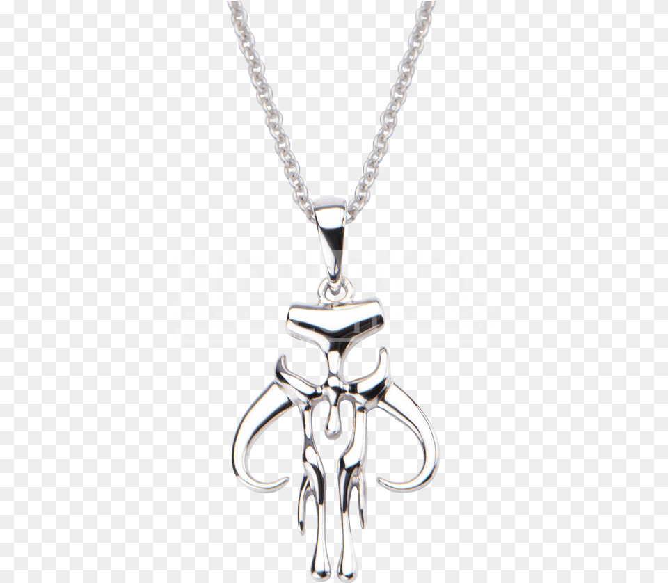 Womens Sterling Silver Mandalorian Necklace Necklace, Accessories, Jewelry, Pendant, Smoke Pipe Png