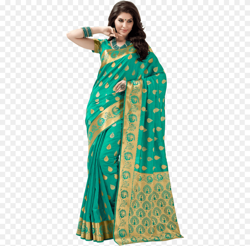 Womens Tussar Silk Saree Silk, Adult, Female, Person, Woman Png Image