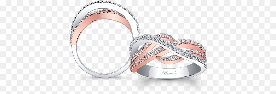 Womens Wedding Bands 2 Tone White And Rose Gold Wedding Band, Accessories, Jewelry, Ring, Silver Free Png