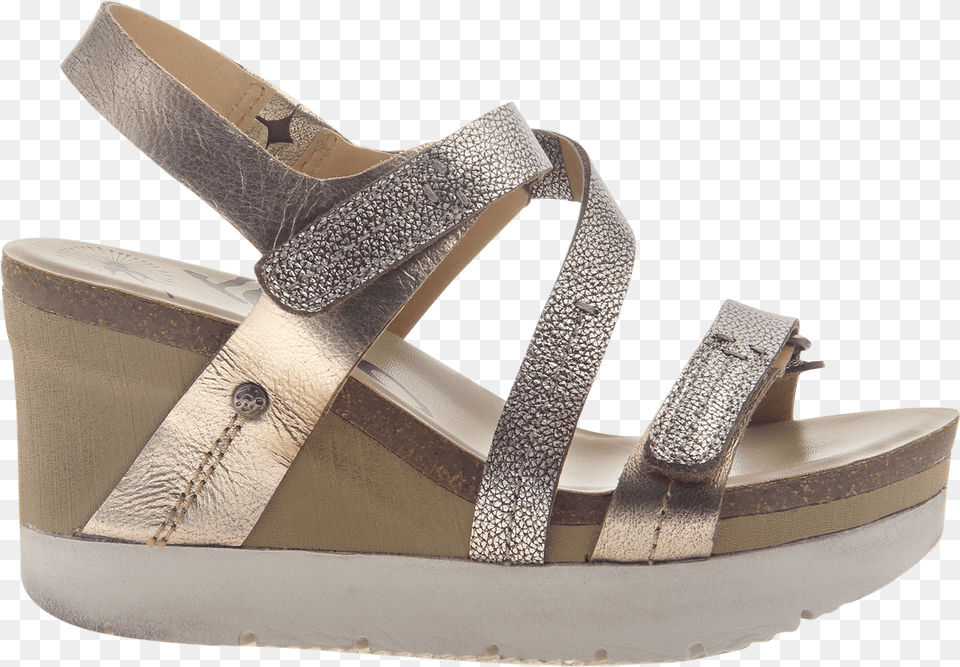 Womens Wedge Sandals Wavey In Gold Side Viewclass, Clothing, Footwear, Sandal, Machine Png Image