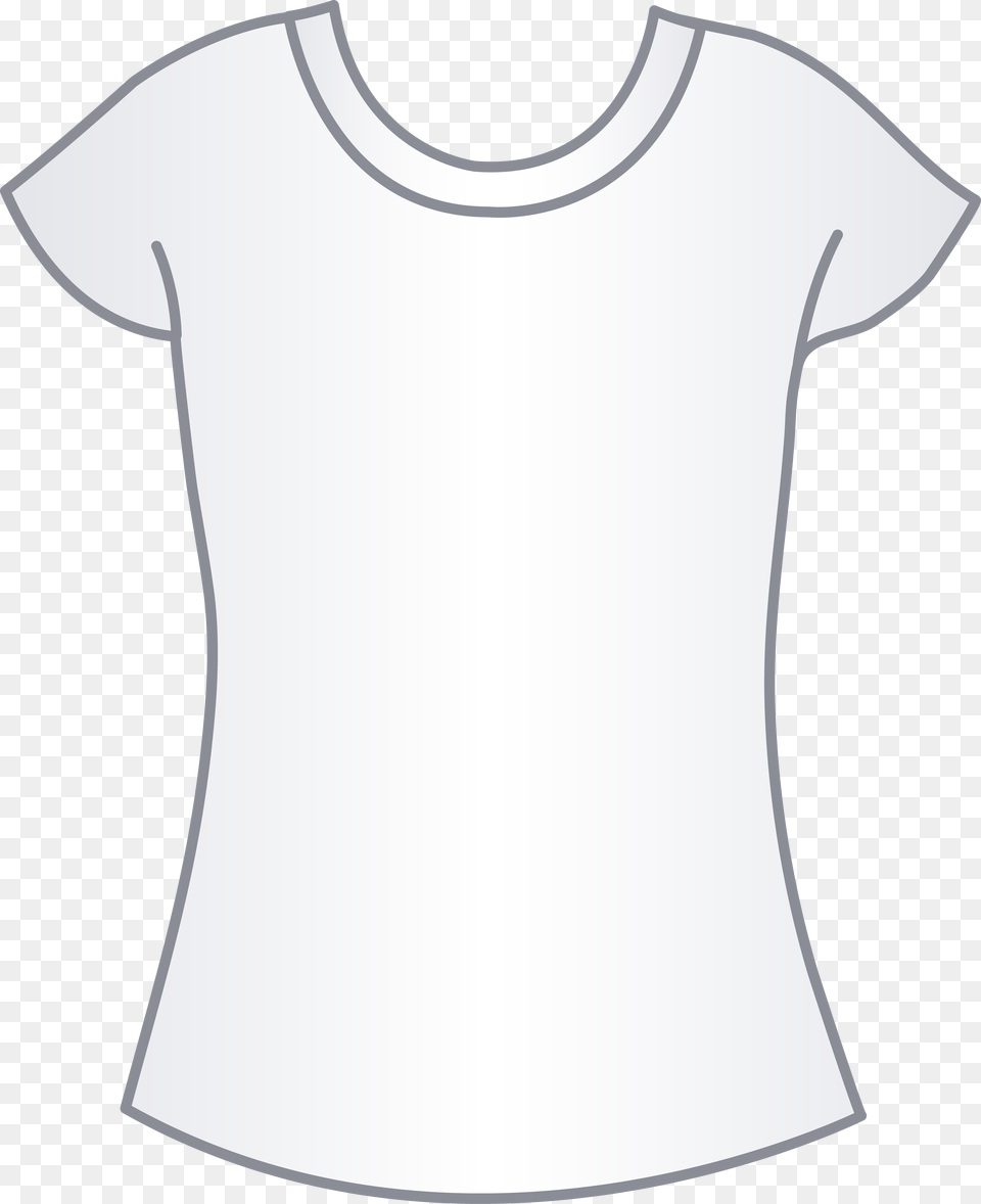 Womens White T Shirt Clip Art, Clothing, T-shirt, Undershirt, Blouse Png Image