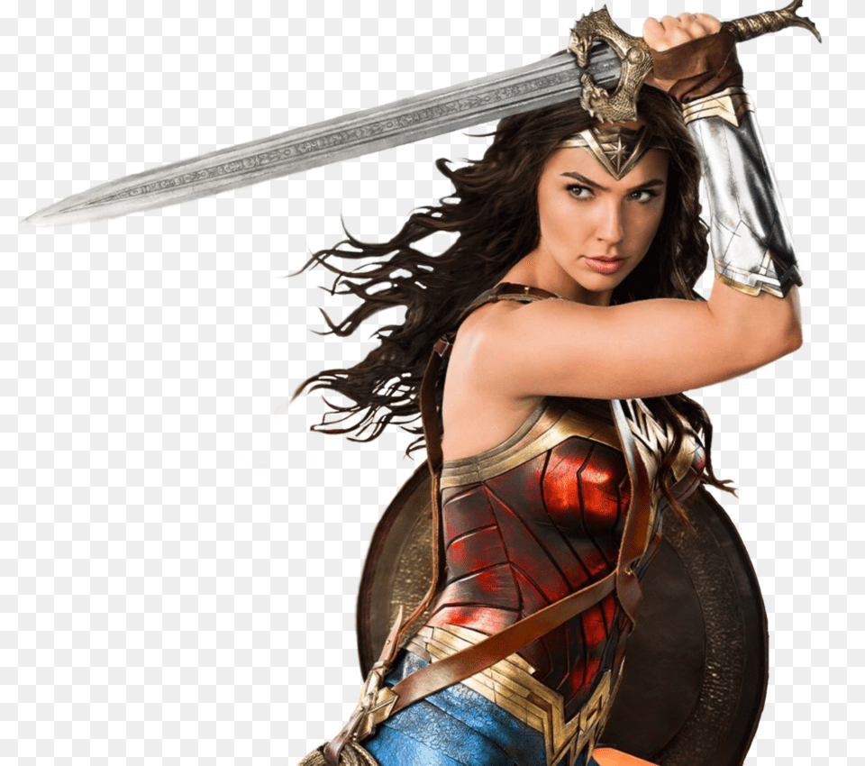 Wonder Woman, Adult, Weapon, Sword, Person Png