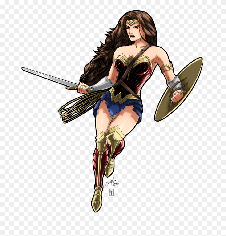 Wonder Woman, Adult, Weapon, Sword, Person Free Png Download