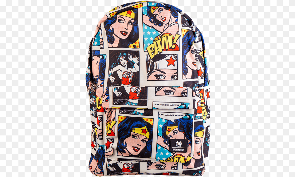 Wonder Woman, Backpack, Bag, Person, Book Png