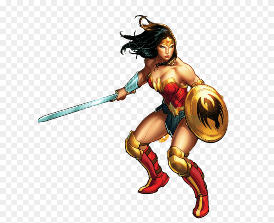 Wonder Woman, Adult, Female, Person, Sword Png
